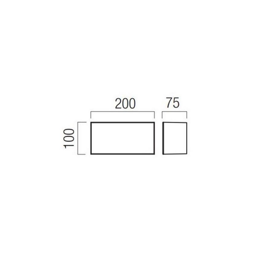 Redo 90326 - LED Applique da esterno KODIAK LED/8W/230V IP65 bianco/nero