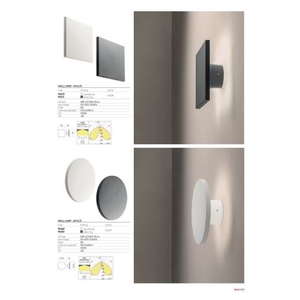 Redo 90371 - Applique da esterno AURA LED/8W/230V 3000K IP65 antracite
