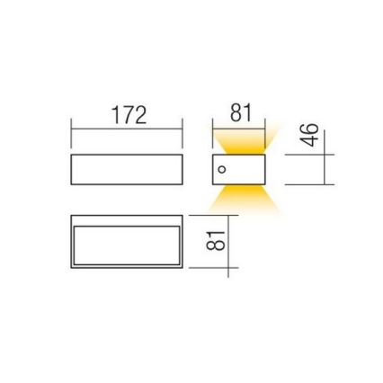 Redo 90372 - LED Applique da esterno LAMPRIS LED/9,5W/230V IP65 bianco