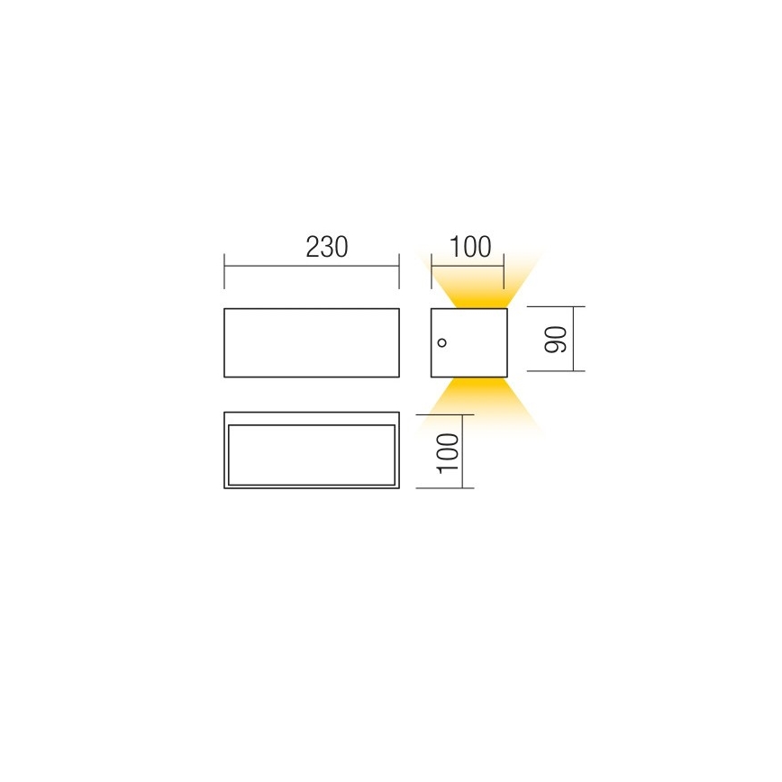 Redo 90373 - LED Applique da esterno LAMPRIS LED/13W/230V IP65 bianco