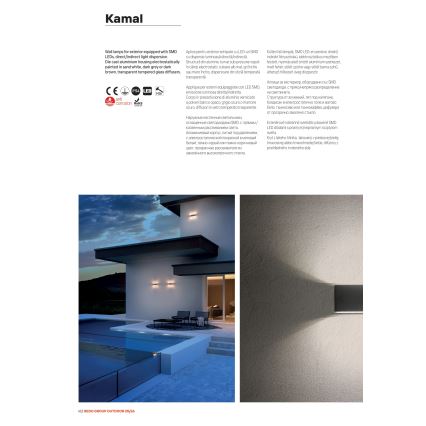 Redo 90375 - Applique LED da esterno KAMAL LED/6W/230V 3000K IP54 bianca