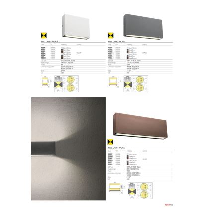 Redo 90375 - Applique LED da esterno KAMAL LED/6W/230V 3000K IP54 bianca