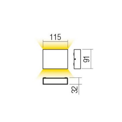 Redo 90375 - Applique LED da esterno KAMAL LED/6W/230V 3000K IP54 bianca