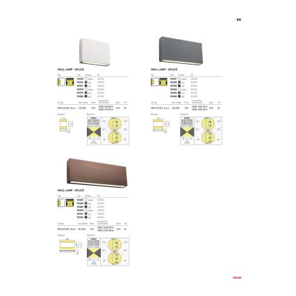 Redo 90376 - LED Applique da esterno KAMAL LED/4,4W/230V 3000K IP54 grigio