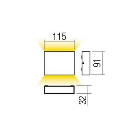 Redo 90377 - LED Applique da esterno KAMAL LED/4,4W/230V 3000K IP54 marrone