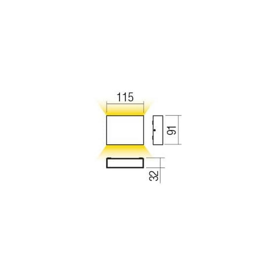 Redo 90377 - LED Applique da esterno KAMAL LED/4,4W/230V 3000K IP54 marrone