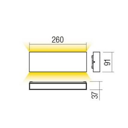 Redo 90388 - Applique a LED da esterno KAMAL LED/15W/230V 3000K IP54 grigio