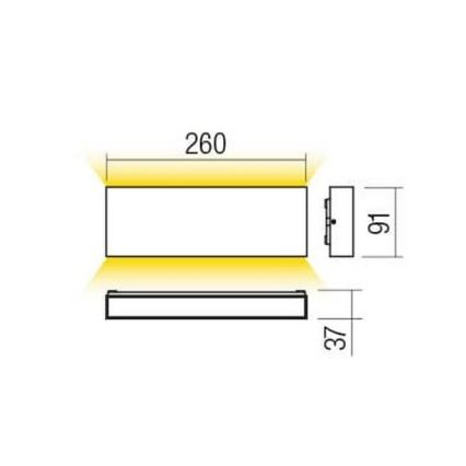 Redo 90389 - LED Applique da esterno KAMAL LED/15W/230V 3000K IP54 marrone