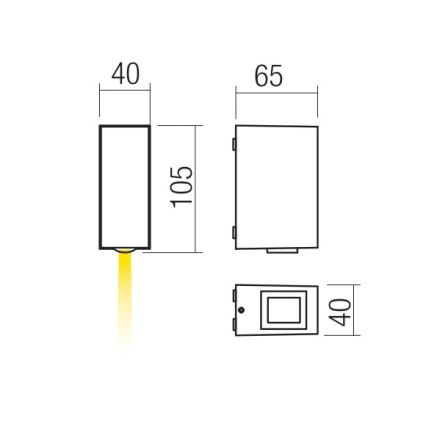 Redo 90413 - LED Applique da esterno ACE LED/3,36W/230V 3000K IP54 bianco