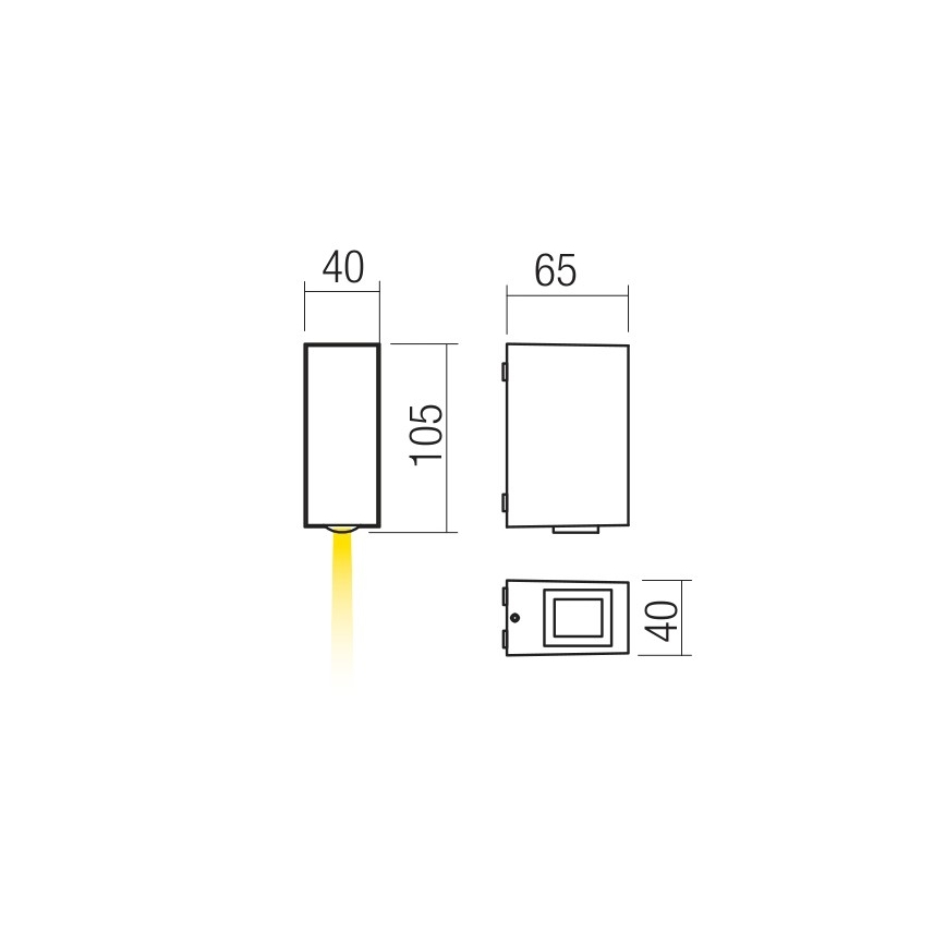 Redo 90417 - LED Applique da esterno ACE LED/3,36W/230V 3000K IP54 marrone