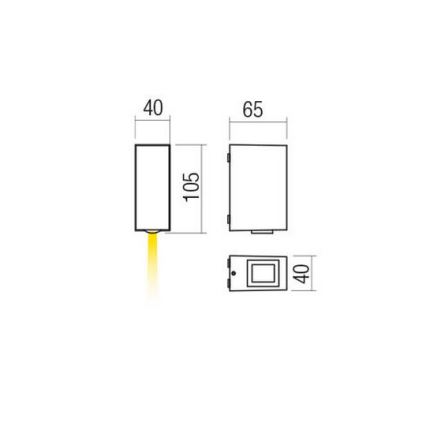 Redo 90418 - Applique a LED da esterno ACE LED/3,36W/230V 4000K IP54 marrone