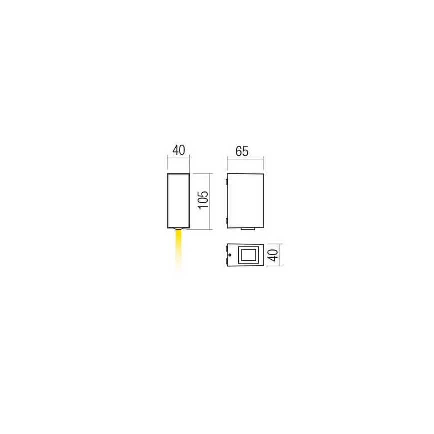Redo 90418 - Applique a LED da esterno ACE LED/3,36W/230V 4000K IP54 marrone