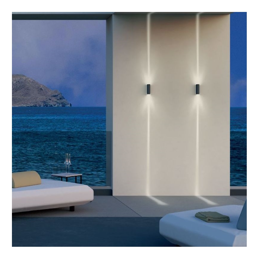 Redo 90421 - LED Applique da esterno ACE 2xLED/5,84W/230V 3000K IP54 grigio