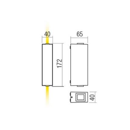 Redo 90424 - Applique a LED da esterno ACE LED/5,84W/230V 4000K IP54 marrone