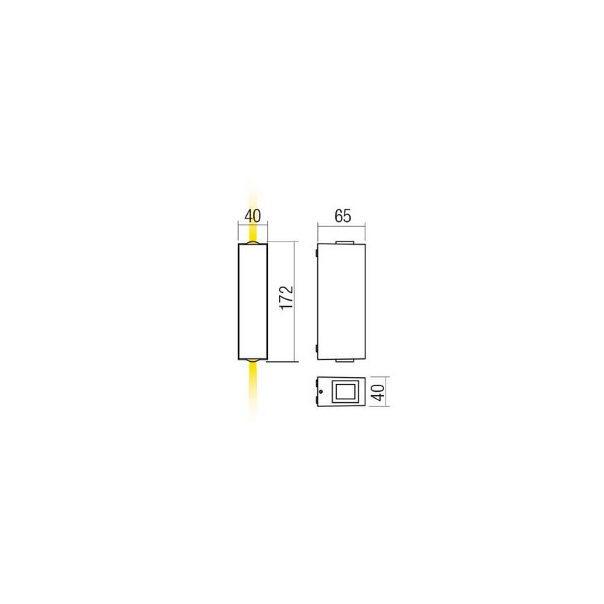 Redo 90424 - Applique a LED da esterno ACE LED/5,84W/230V 4000K IP54 marrone