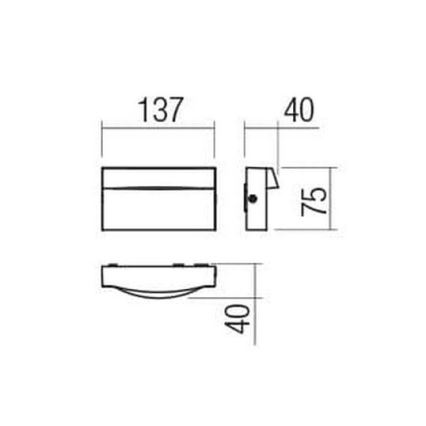 Redo 90426 - Applique a LED da esterno POLIFEMO LED/8W/230V IP65 antracite