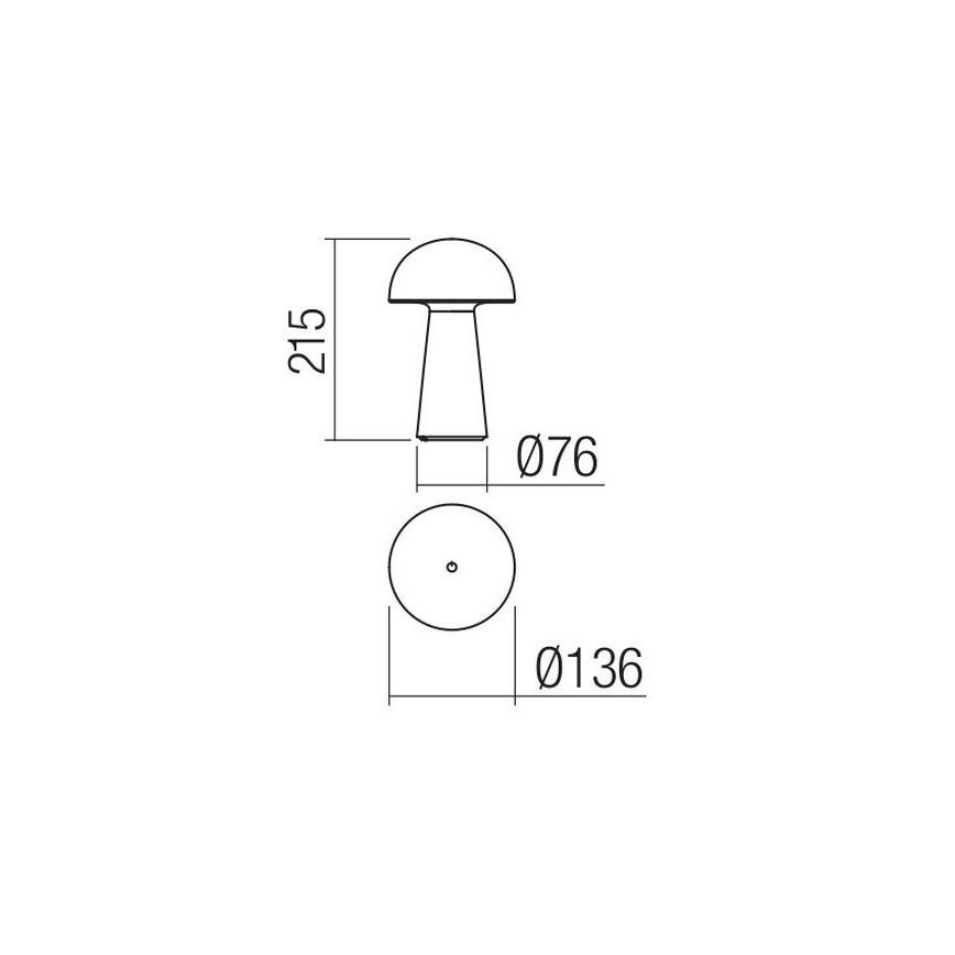 Redo 90439 - Lampada da esterno LED dimmerabile a sfioramento KIRA LED/4,7W/230V 2200 mAh IP44 nera