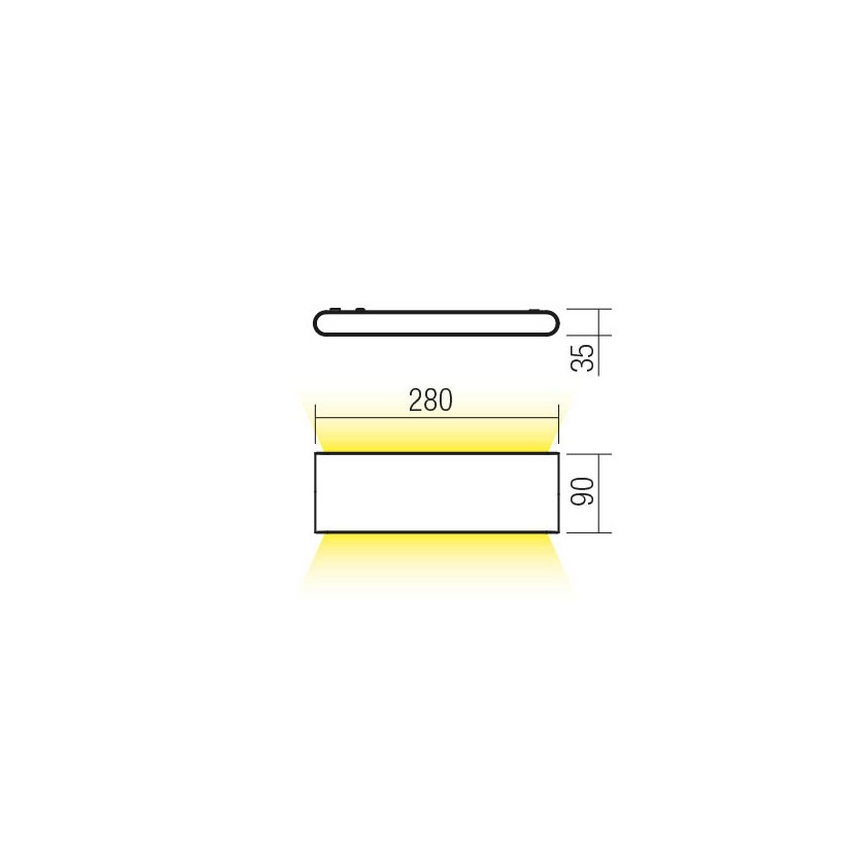Redo 90451 - Applique da esterno KLIPPE LED/24W/230V 3000K IP54 bianco