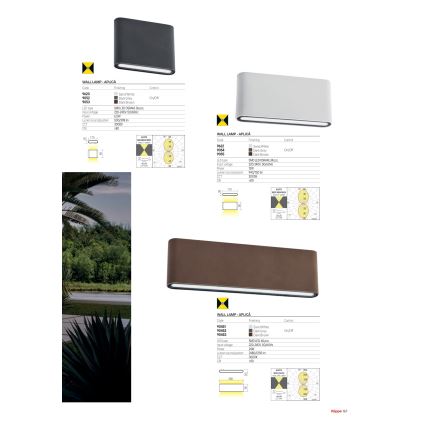 Redo 90452 - Applique da esterno LED KLIPPE LED/24W/230V 3000K IP54 antracite