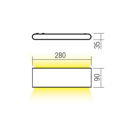 Redo 90452 - Applique da esterno LED KLIPPE LED/24W/230V 3000K IP54 antracite