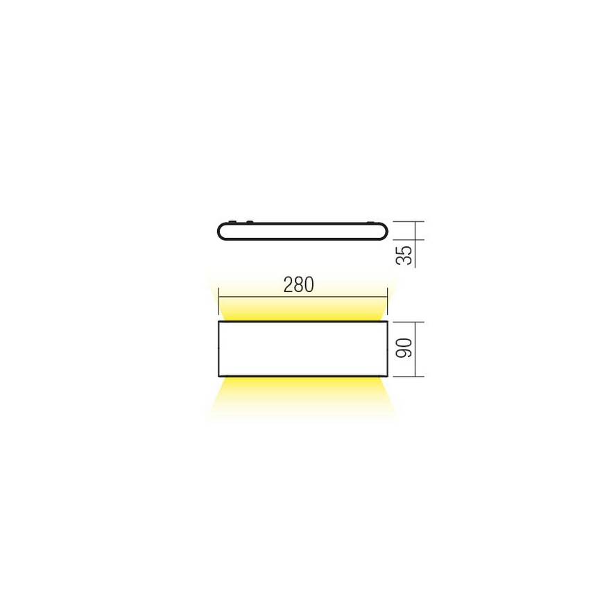 Redo 90452 - Applique da esterno LED KLIPPE LED/24W/230V 3000K IP54 antracite
