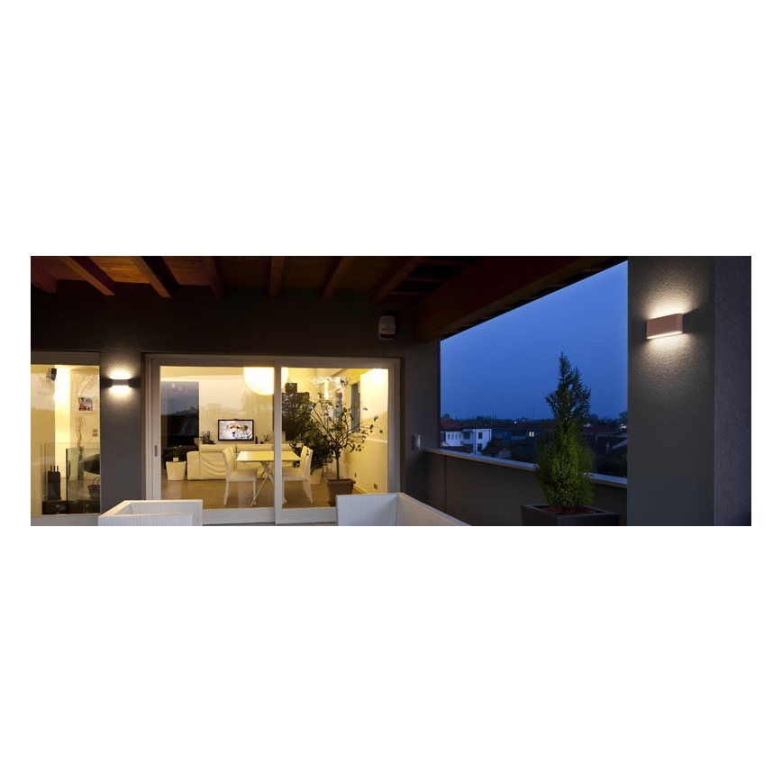 Redo 90453 - Applique da esterno a LED KLIPPE LED/24W/230V 3000K IP54 marrone