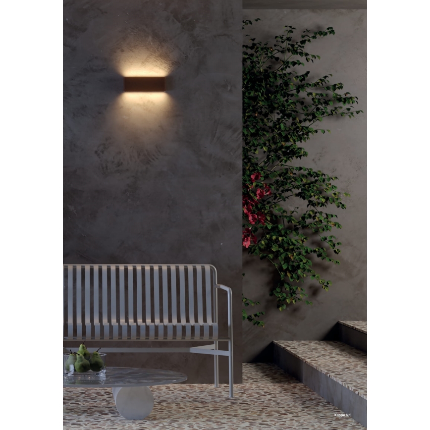 Redo 90453 - Applique da esterno a LED KLIPPE LED/24W/230V 3000K IP54 marrone