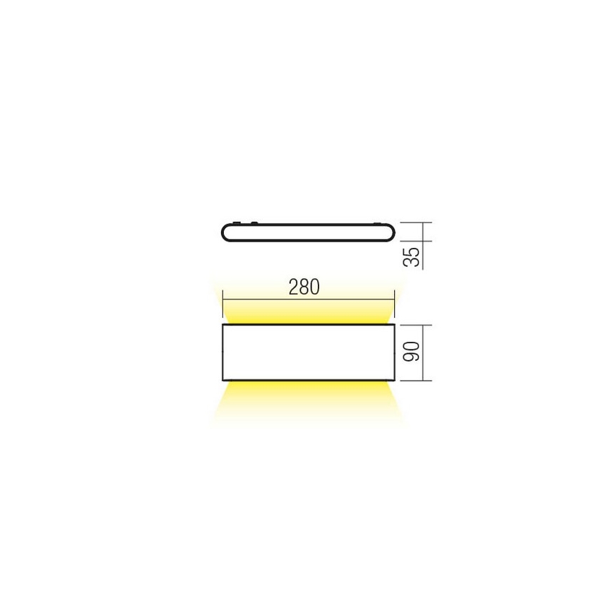 Redo 90453 - Applique da esterno a LED KLIPPE LED/24W/230V 3000K IP54 marrone