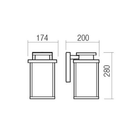 Redo 90463 - Applique da esterno YARD 1xE27/42W/230V IP44 marrone