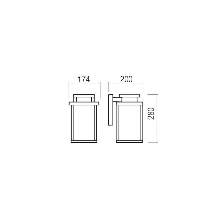 Redo 90463 - Applique da esterno YARD 1xE27/42W/230V IP44 marrone