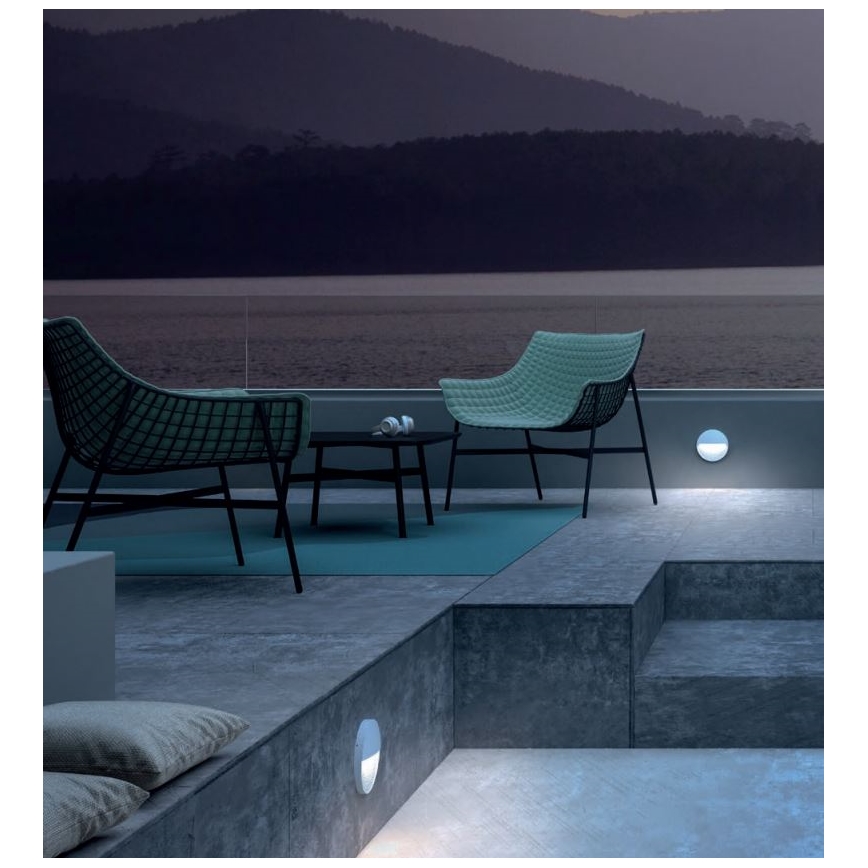 Redo 90472 - Applique a LED da esterno LANDER LED/3W/230V IP54 bianco