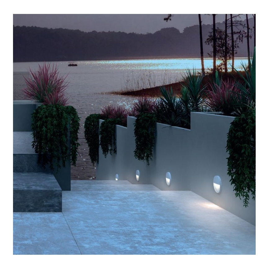 Redo 90472 - Applique a LED da esterno LANDER LED/3W/230V IP54 bianco