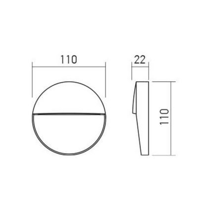 Redo 90472 - Applique a LED da esterno LANDER LED/3W/230V IP54 bianco