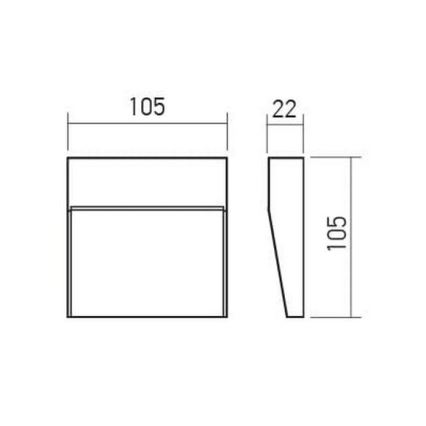 Redo 90474 - Applique a LED da esterno LANDER LED/3W/230V IP54 bianco