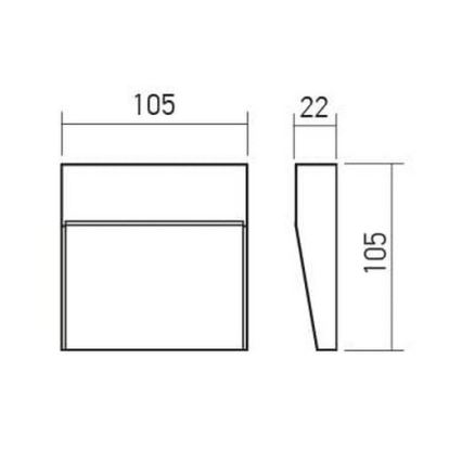 Redo 90475 - Applique a LED da esterno LANDER LED/3W/230V IP54 antracite