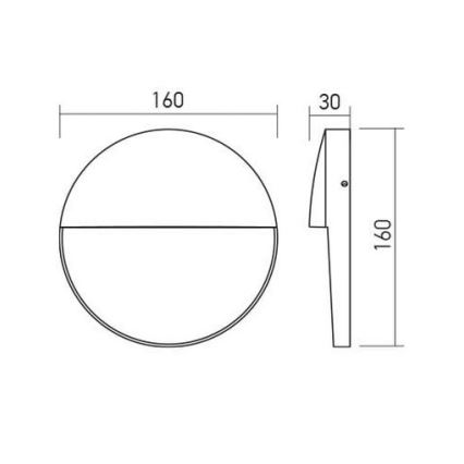 Redo 90476 - Applique a LED da esterno LANDER LED/6W/230V IP54 bianco