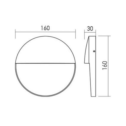 Redo 90477 - Applique a LED da esterno LANDER LED/6W/230V IP54 antracite