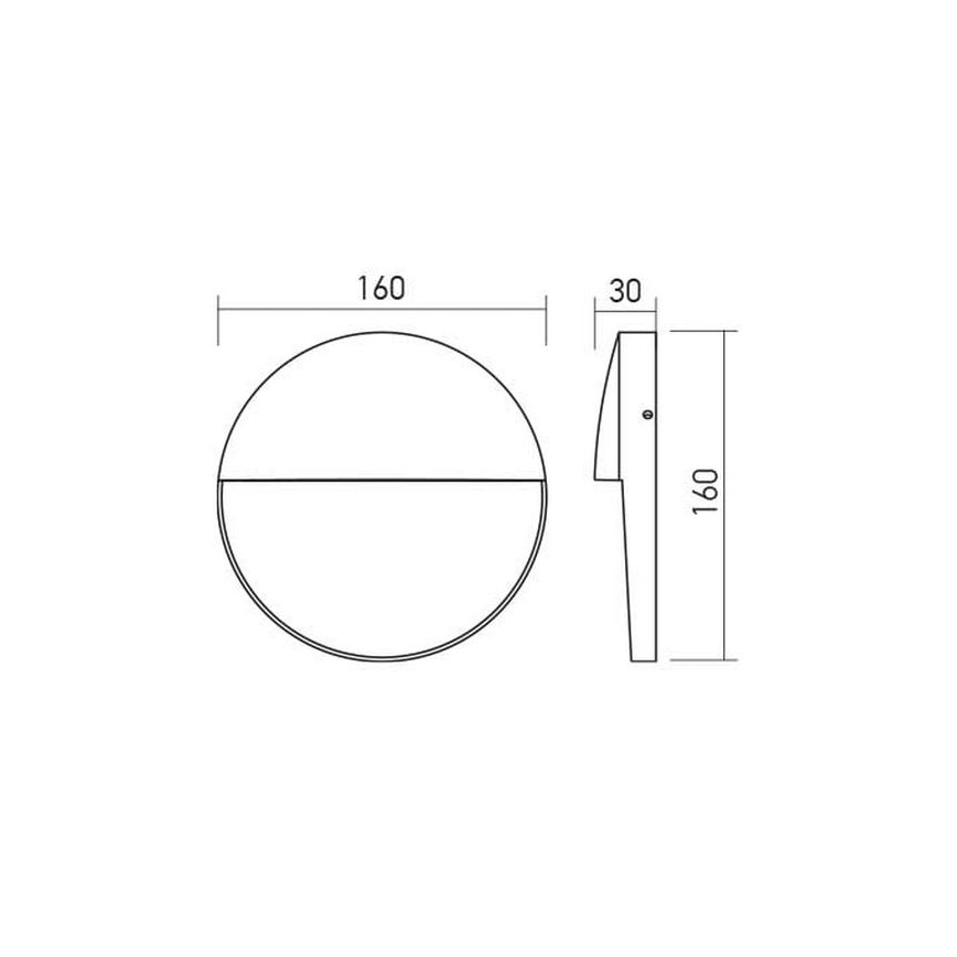 Redo 90477 - Applique a LED da esterno LANDER LED/6W/230V IP54 antracite