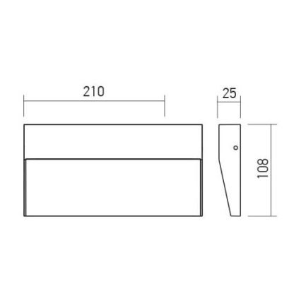 Redo 90481 - Applique a LED da esterno LANDER LED/6W/230V IP54 antracite