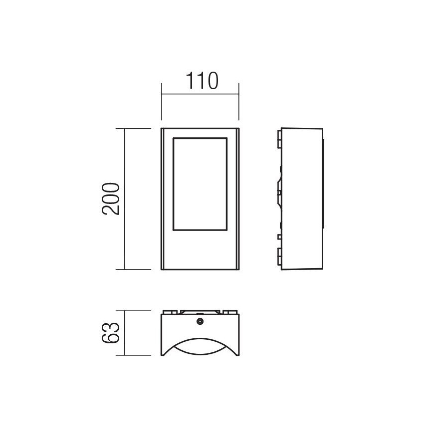 Redo 90483 - Applique a LED da esterno WARP LED/8W/230V 3000K IP44 antracite