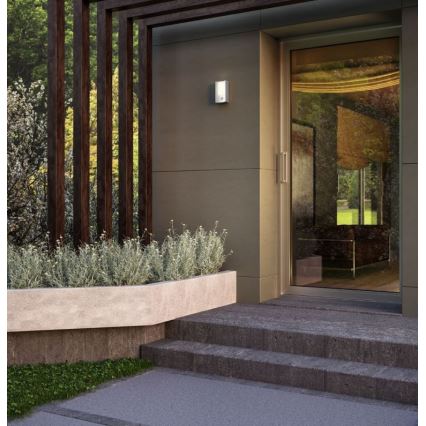 Redo 90486 - LED Applique da esterno con sensore WARP LED/8W/230V 3000K IP44 antracite