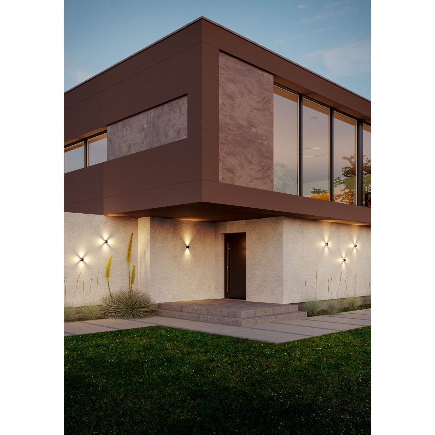 Redo 90500 - Applique a LED da esterno MILESTONE 4xLED/3W/230V IP54 antracite