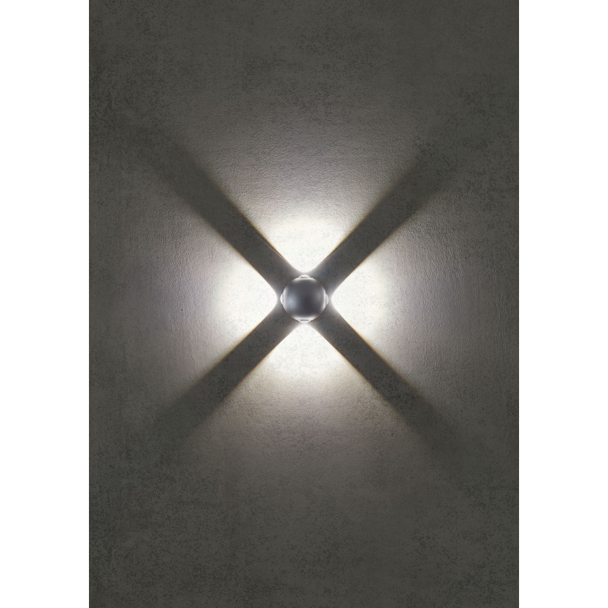 Redo 90500 - Applique a LED da esterno MILESTONE 4xLED/3W/230V IP54 antracite