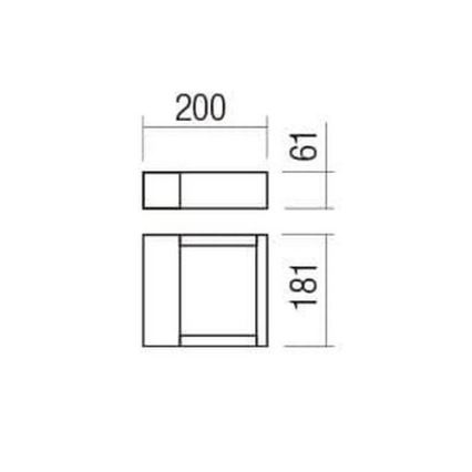 Redo 90508 - Applique a LED da esterno WALD LED/10W/230V IP65 antracite