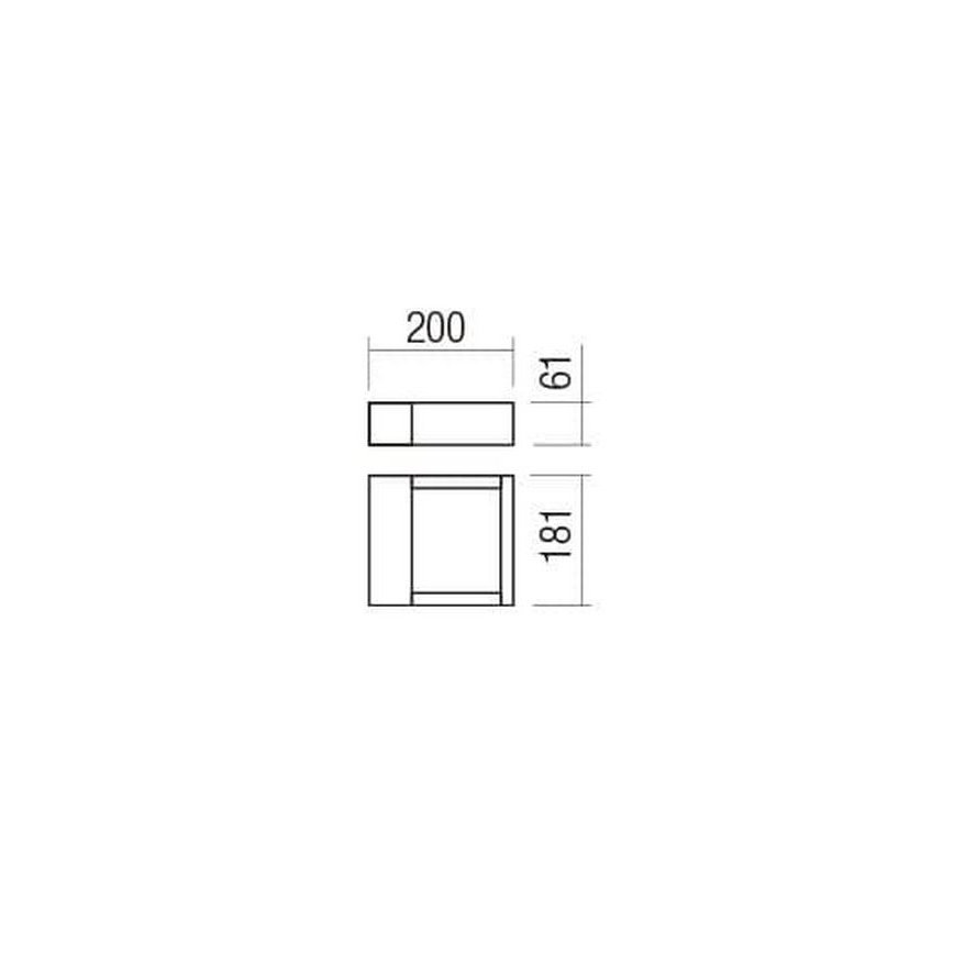 Redo 90508 - Applique a LED da esterno WALD LED/10W/230V IP65 antracite