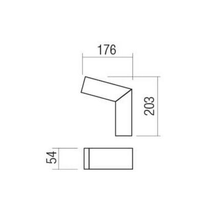 Redo 90510 - Applique a LED da esterno WOODY LED/10W/230V IP54 antracite