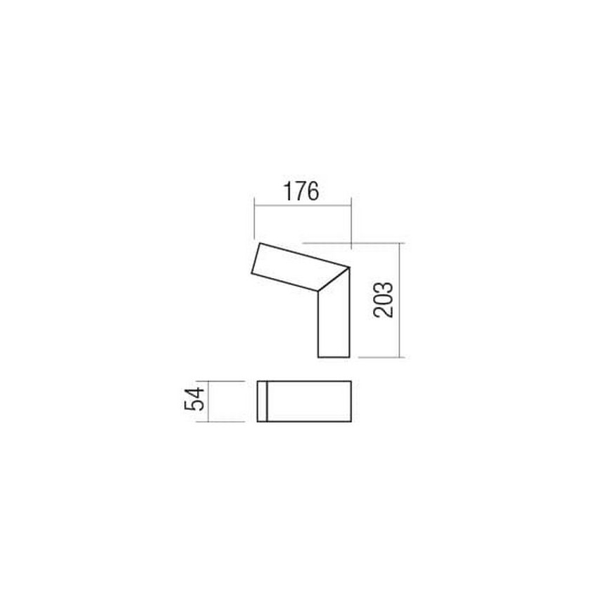 Redo 90510 - Applique a LED da esterno WOODY LED/10W/230V IP54 antracite