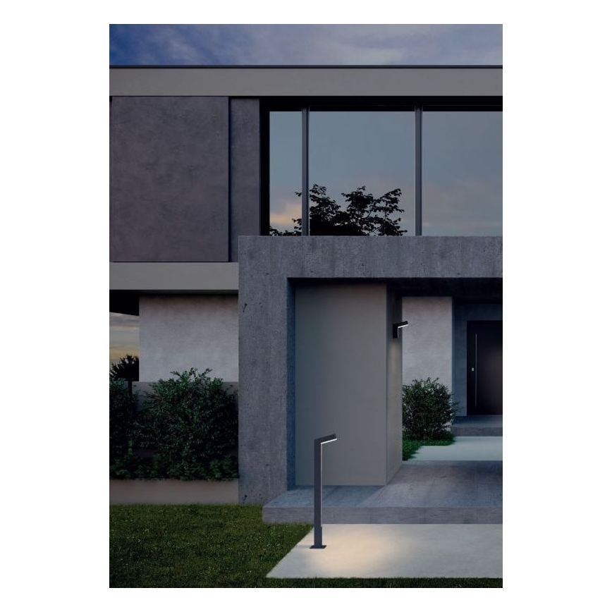 Redo 90512 - Lampada LED da esterno WOODY LED/10W/230V IP54 antracite