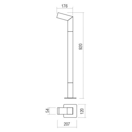 Redo 90512 - Lampada LED da esterno WOODY LED/10W/230V IP54 antracite