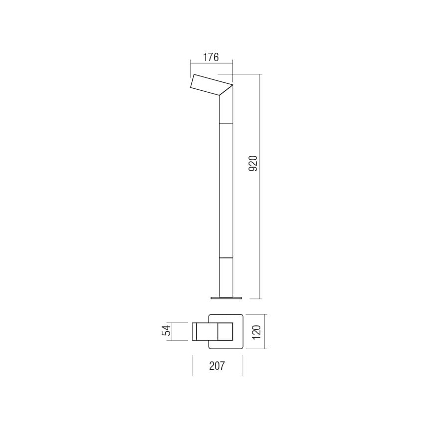 Redo 90512 - Lampada LED da esterno WOODY LED/10W/230V IP54 antracite